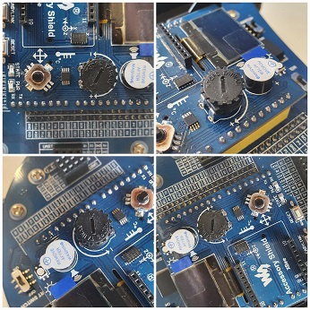 Abb. 21: Die Position des Potentiometer für die spezifischen Daten in Tabelle 2, wenn wir die Position ändern, werden die Daten auch geändert werden