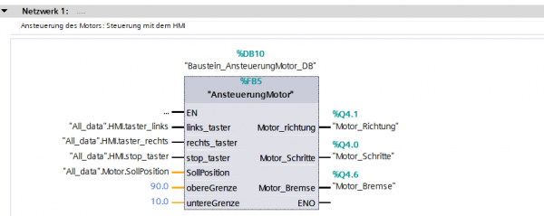 Ansteuerung des Motors