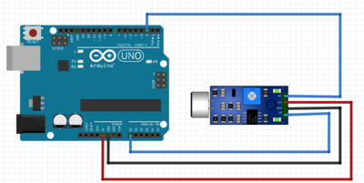 Anschlussbild des Sound Sensors KY-038