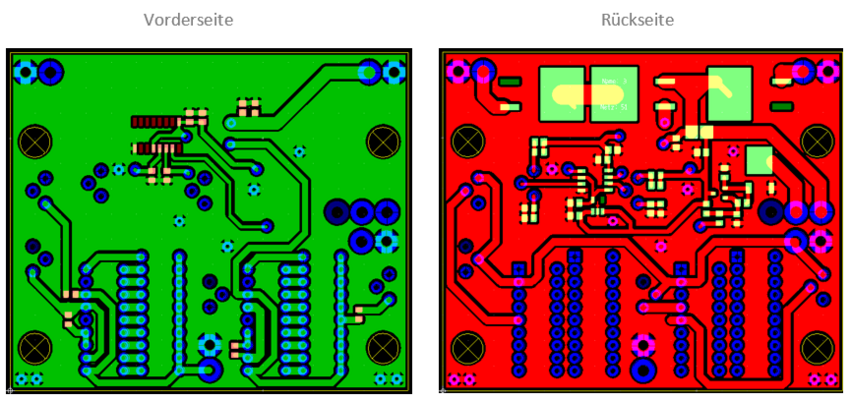 Abbildung 15: Finales Platinenlayout der Powerpanel-Platine