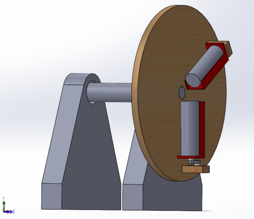 Weizenglas Eingießanlage - Seitliche Ansicht - SolidWorks