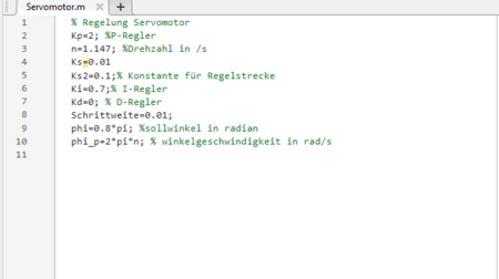 Abb. 7c Ausschnitt aus dem Matlab-Code