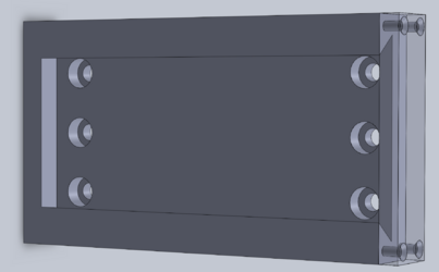 Abb. 14: Montageplatte zur Verbindung von Vibrationsantrieb und Förderrinne