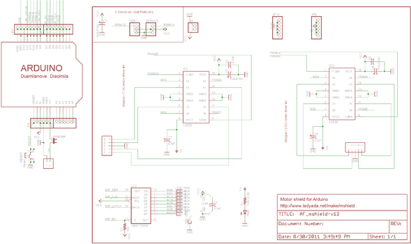 Abb. 13: Schaltplan des Motortreiber-Shields L293D