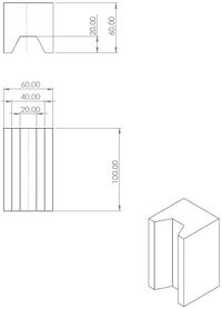 Zeichnung des Stützblocks