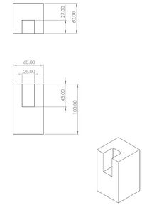 Zeichnung des Motorblocks