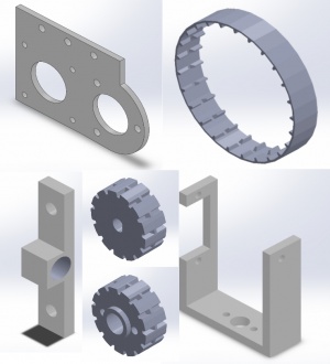 Screenshots der Bauteile in Solidworks