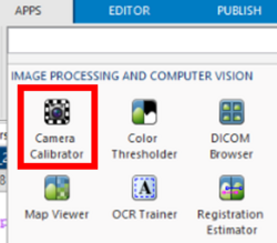 Abbildung 1: Öffnen der Camera Calibrator App