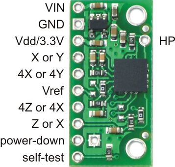 Abbildung 3: Gyrosensor mit Anschlussplatine.