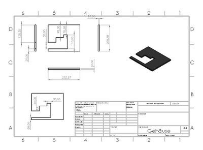 Gehäuse Decke Technisches Zeichen